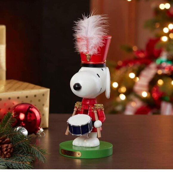 Peanuts Snoopy the Drummer Nutcracker Wooden Christmas Decor 10 In. Kurt's Adler - Picture 7 of 7
